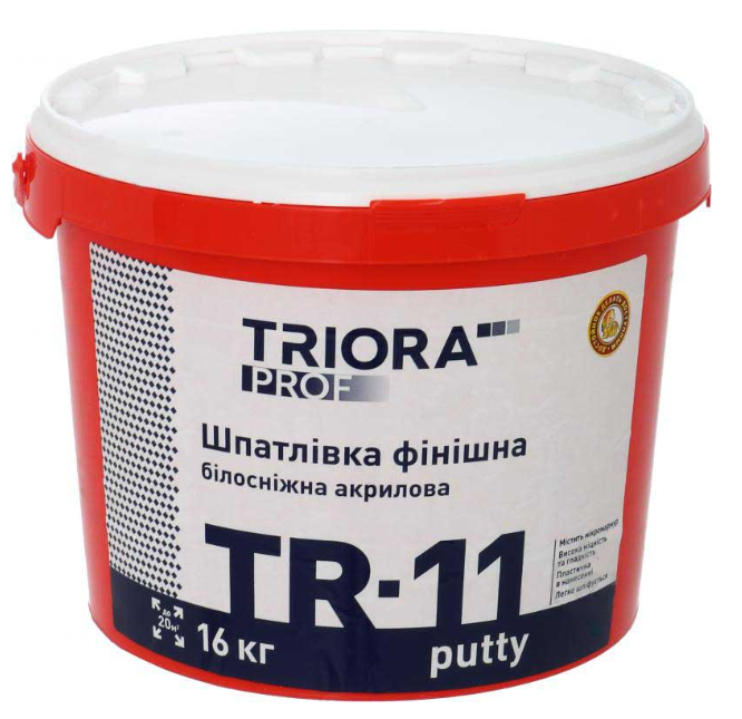 Шпаклівка Triora TR-11 putty білосніжна 16 кг